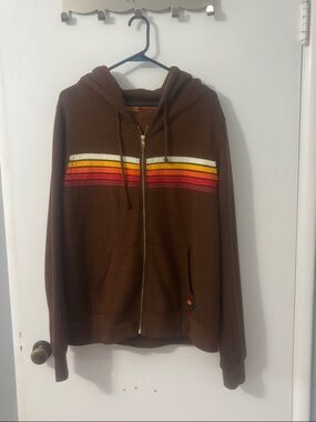 Aviator Nation 5 Stripe Hoodie Unisex Large Like New